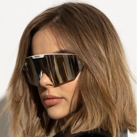 BRAND NEW VERSACE VE4461 White Dark Grey with clip on Mirrored Grey Extra Lens main image 14